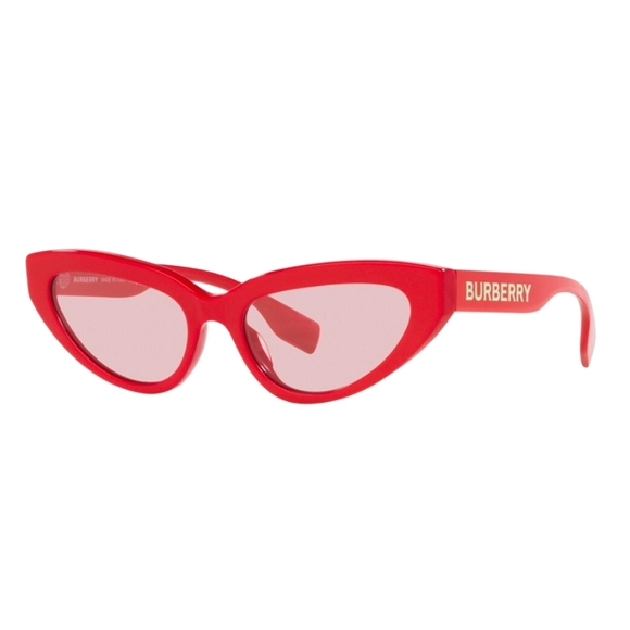 BURBERRY Cat Eye Lipstick Red Sunglasses 😍 Authentic $350 NWOT New - Picture 1 of 15